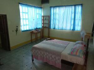 En eller flere senger på et rom på Juan Lindo Hostel