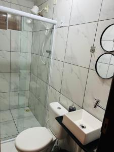 Bilik mandi di Casa Mandacaru Espaço completo