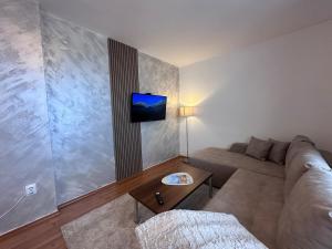 Μια τηλεόραση ή/και κέντρο ψυχαγωγίας στο Host2U Belvedere Apartment - Ski in - out - FREE Parking