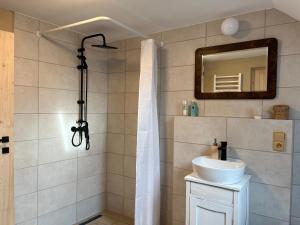 Koupelna v ubytování Vintage apartmán Mikulov, 2-4 osoby, 65m2
