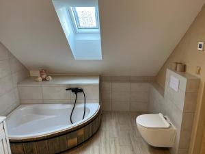 Koupelna v ubytování Vintage apartmán Mikulov, 2-4 osoby, 65m2