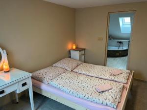 Postel nebo postele na pokoji v ubytování Vintage apartmán Mikulov, 2-4 osoby, 65m2