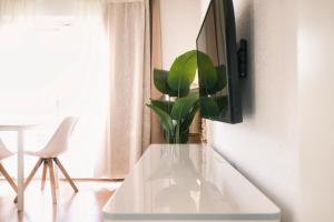 KüssabergにあるHoliday Apartment NAMASTAYの花瓶