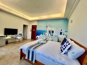 TV a/nebo společenská místnost v ubytování Sea Fun Homestay