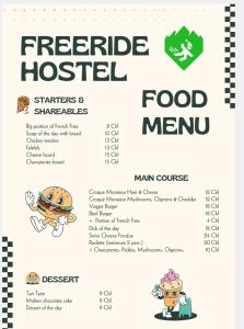 Certifikát, hodnocení, plakát nebo jiný dokument vystavený v ubytování Freeride Hostel