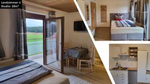 Posteľ alebo postele v izbe v ubytovaní Landhaus Dersch