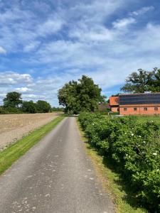 a road leading to a building in a field at Land-Loft in Hilgermissen