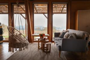 Posezení v ubytování Druhanov Cottage