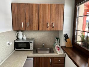 Kuchyňa alebo kuchynka v ubytovaní Apartmán u Hovorků