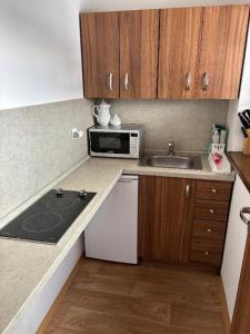 Kuchyňa alebo kuchynka v ubytovaní Apartmán u Hovorků