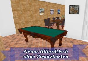 a pool table in the middle of a room at Luxuriöse Sandstein Villa - 320 qm - 7 Räume in Dresden