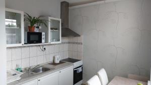 A kitchen or kitchenette at Gabi Apartman