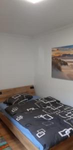 Postel nebo postele na pokoji v ubytování Ferienhaus Erika