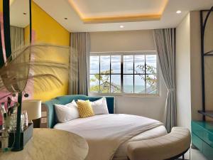 Postel nebo postele na pokoji v ubytování Villa 3pn biển cao cấp