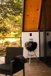 Posezení v ubytování La Morada Luxury Cabin