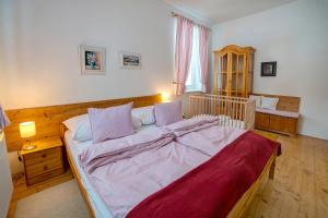 Postel nebo postele na pokoji v ubytování Apartmán Velké Karlovice