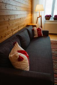 Postel nebo postele na pokoji v ubytování Apartmán Velké Karlovice