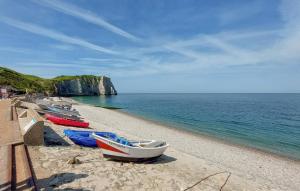 a group of boats sitting on the beach at Amazing Home In Sainte-Marguerite-Sur- in Sainte-Marguerite