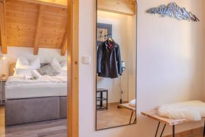 Katil atau katil-katil dalam bilik di Tutzing Seeblick Apartment mit Balkon