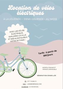 an image of a bike with the words recreation aide devices experience at Au Cocon de J in Obernai