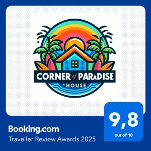 Certifikát, hodnocení, plakát nebo jiný dokument vystavený v ubytování Corner of Paradise House