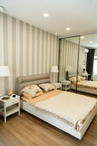 Katil atau katil-katil dalam bilik di Apartment Paradise Baku