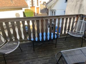 Balkón nebo terasa v ubytování Ferienwohnung am Walensee