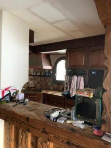 Küche/Küchenzeile in der Unterkunft Chalet mit Blick auf den Gotschna