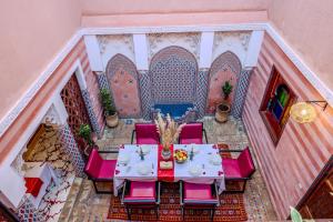 Posezení v ubytování Riad Le Graff Pink