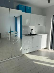 Kuchnia lub aneks kuchenny w obiekcie Wisełka Apartamenty Sea & Lake