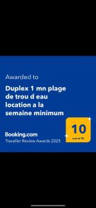 Fotografie z fotogalerie ubytování Duplex 1 mn plage de trou d eau location a la semaine minimum v destinaci La Saline Le Bains