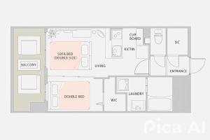 Hotel Reference Ropponmatsu Condominium 평면도