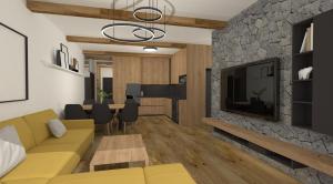 A television and/or entertainment centre at Villa Erdődy Resort
