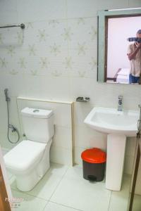 Koupelna v ubytování Mindana Residence