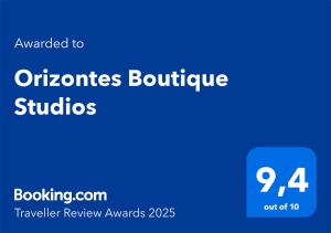 Orizontes Boutique Studios的证书、奖牌、标识或其他文件