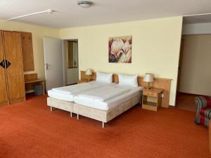Postel nebo postele na pokoji v ubytování PANORAMA HOTEL in Neustadt an der Weinstraße