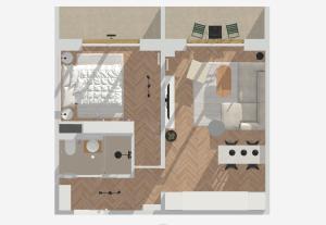 Půdorys ubytování Apartment Hemsen