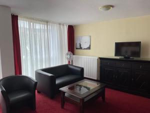 TV a/nebo společenská místnost v ubytování PANORAMA HOTEL in Neustadt an der Weinstraße