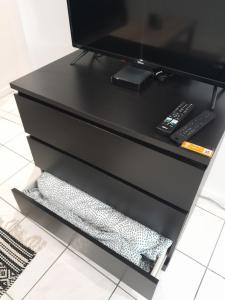 Televízia a/alebo spoločenská miestnosť v ubytovaní Charmant Studio l'Arnon à Issoudun