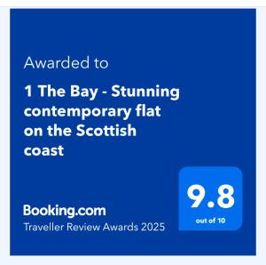a screenshot of the bayumbling contingency flat on the scottish coast at 1 The Bay - Stunning contemporary flat on the Scottish coast in Coldingham