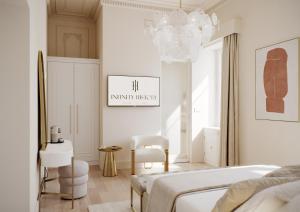 Giường trong phòng chung tại Infinity History