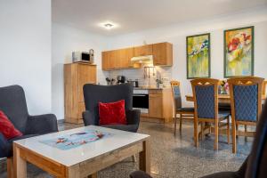 Dapur atau dapur kecil di Haus Hügel - Wohnung 1