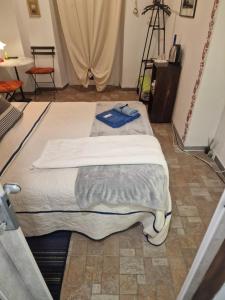 Postel nebo postele na pokoji v ubytování B&B La Riva del Po Camera indipendente