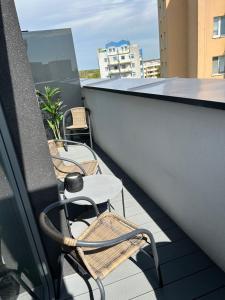 Balkón alebo terasa v ubytovaní Apartament ZŁOTE TARASY