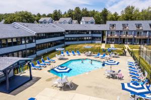 an aerial view of the pool at a resort at Nautical Mile Resort in Wells