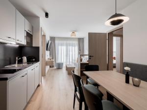 Köök või kööginurk majutusasutuses Aparthotel Tante Trude