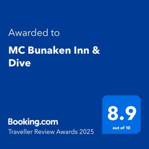 MC Bunaken Stay Diving Trip's的证书、奖牌、标识或其他文件