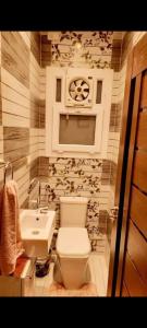 un baño con inodoro y lavabo en المنصوره الدقهليه, en El Mansurá