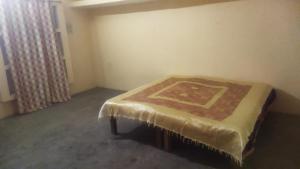 a room with a bed with a carpet on it at Utkarsh HomeStay near Kumbh Mela Prayagraj in Prayagraj