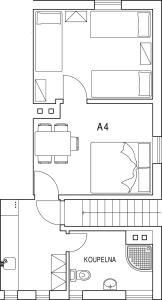 Půdorys ubytování Penzion apartmány Aninka